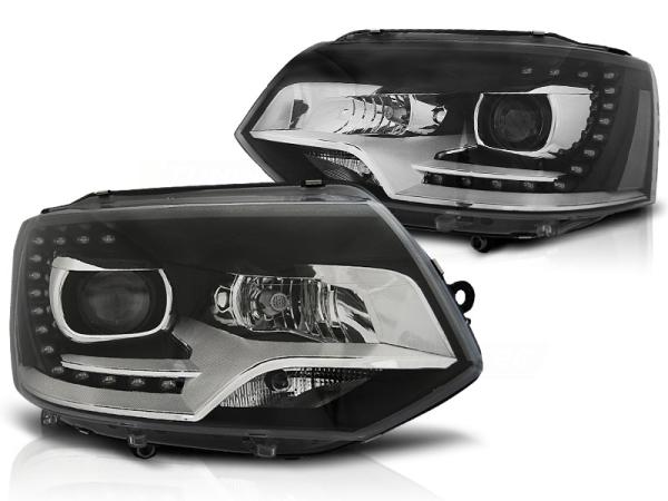 LED Tagfahrlicht Scheinwerfer für VW T5 GP (Facelift) 10-15 schwarz